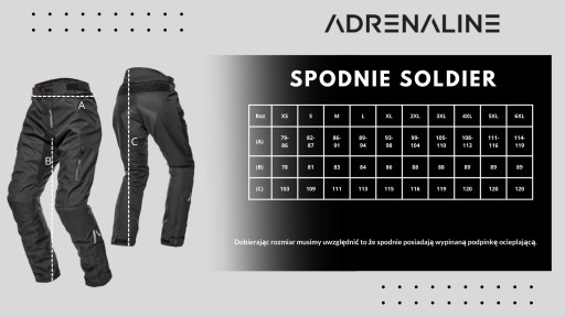 Мотоциклетные штаны ADRENALINE SOLDIER PPE черные M