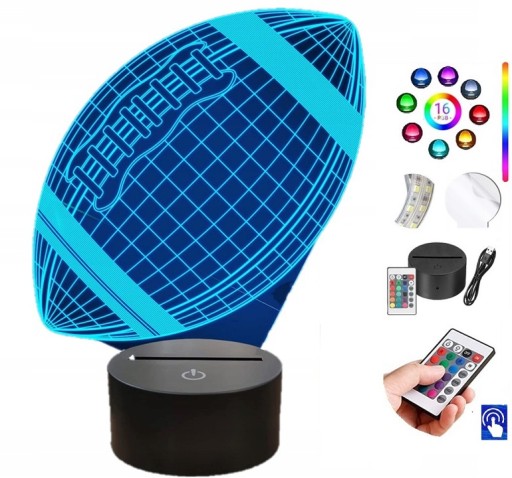 Настольная лампа Rugby Ball 16 цветов LED PLEXIDO