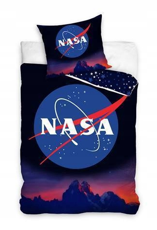 Двустороннее постельное белье 140X200 с логотипом NASA, красный.