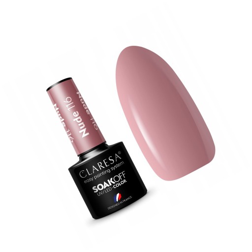 Лак для ногтей Claresa Hybrid NUDE 116 бежевый гибридный