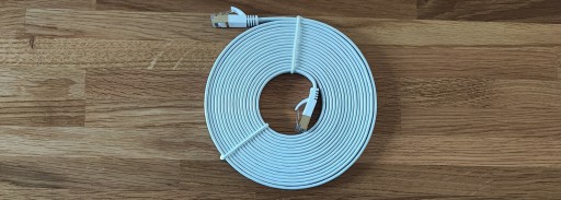 Kabel Przewód Sieciowy Płaski LAN Ethernet RJ45 CAT7 do 10 Gbps/600 MHz 10m