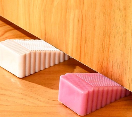 Blokada Brązowy Klin plastikowy stoper do drzwi odbijak zestaw 2 sztuk