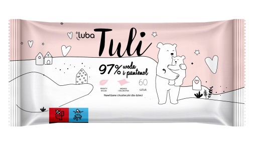 Влажные салфетки TULI с пантенолом для детей.