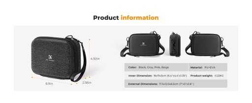 Torba fotograficzna Futerał Etui Pokrowiec na Aparat GoPro Kamerkę K&F