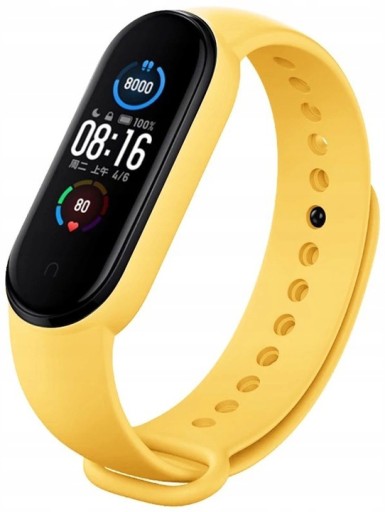 PASEK DO XIAOMI MI BAND 5 / XIAOMI MI BAND 6 OPASKA ZAMIENNA - ŻÓŁTY