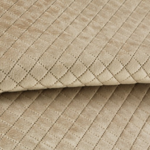 Narzuta na łóżko 220x240 VELVET ciemny beż PIKOWANA KAPA