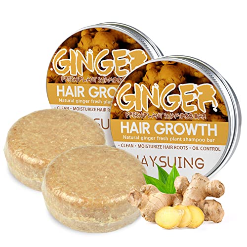 Jaysuing Natural Organic Ginger Shampoo Bar for Hair Growth