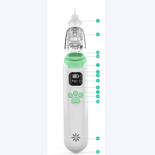 АСПИРАТОР НАЗАЛЬНАЯ ГРУША USB LCD ДЛЯ ДЕТЕЙ