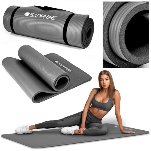 Гимнастический коврик FITNESS MAT SG-105 NBR 173х61см толстый для занятий йогой 1,5см