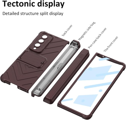 Чехол Hinge Pen Box для телефона Samsung Galaxy Z Fold 4, магнитный