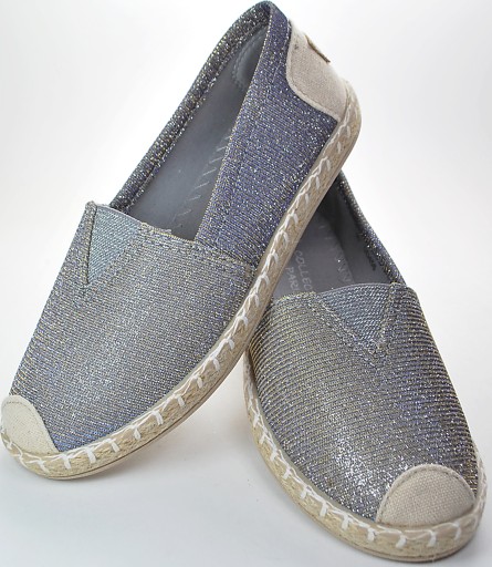 кроссовки GLITTER ESPADRILES SLIPONS SILVER2 размер 34