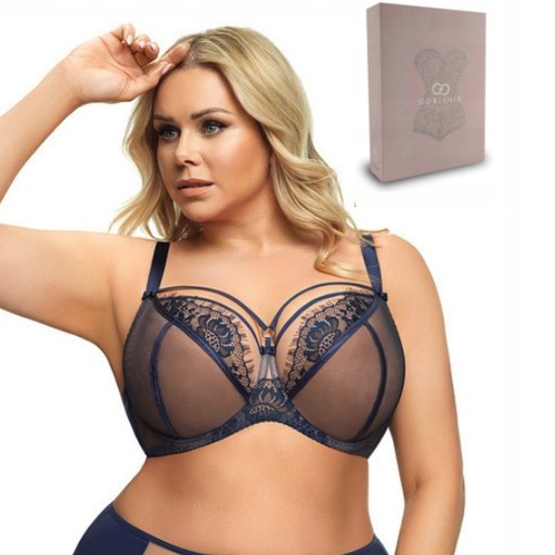 Biustonosz GORSENIA K496 PARADISE granatowy 70J