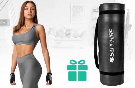 Gruba MATA FITNESS gimnastyczna SG-105 NBR 173x61cm do ćwiczeń joga 1,5cm