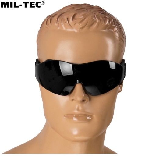 MIL-TEC COMANDO UV 400 ЧЕРНЫЙ ДЫМ ТАКТИЧЕСКИЕ ЗАЩИТНЫЕ ПАРАШЮТНЫЕ ОЧКИ