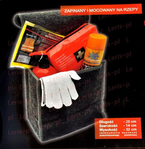 ORGANIZER TORBA FILCOWA DO BAGAŻNIKA NA RZEPY