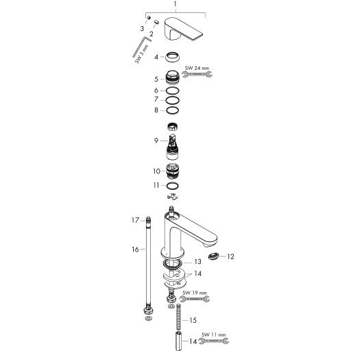 Hansgrohe REBRIS E 110 CoolStart хром 72560000