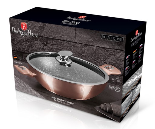 ГРАНИТ ВОК 30см BERLINGER HAUS BH-7100 РОЗОВОЕ ЗОЛОТО