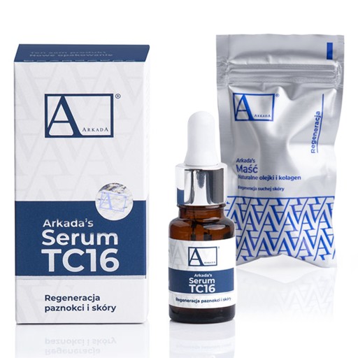 ARKADA łagodzące SERUM TC16 kolagenowe do paznokci i skóry + GRATIS PRÓBKA