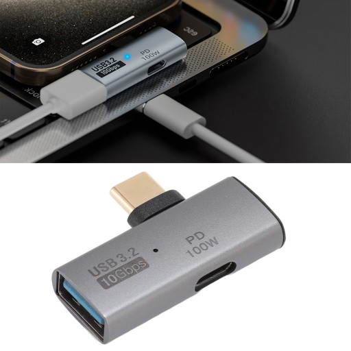 Adapter USB C na USB 3.2 2 w 1 OTG PD100W Ładowanie 10 Gb/s Transfer 1X