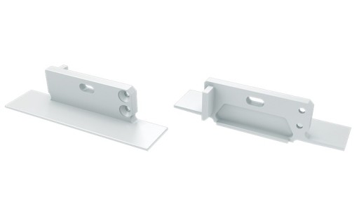 Zaślepka aluminiowa Biała Lewa do profilu LED ZATI do płyt GK i gipsowania