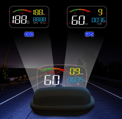 Светодиодный ЖК-дисплей HUD-ПРОЕКТОР OBD2 GPS C800