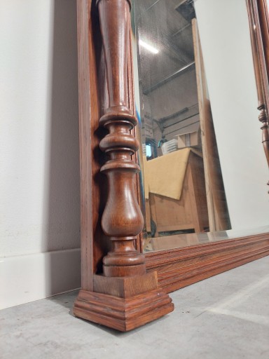 СТИЛЬНОЕ ЭКЛЕКТИЧНОЕ ЗЕРКАЛО В ДУБОВОЙ РАМКЕ, ДУБ XXL, 162 СМ, 1920 г.