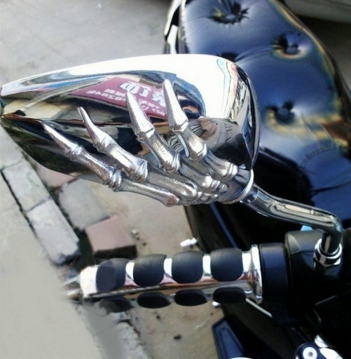 LUSTERKA CHROM DO SKUTERA MOTOCYKLA RĘKA SZKIELETU