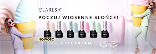 CLARESA ZESTAW ICE CREAM LAKIERY 6 SZTUK