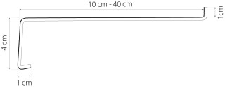 Parapet zewnętrzny stalowy DĄB BAGIENNY 15 cm