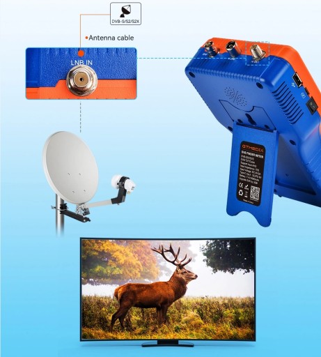 Измеритель настройки спутниковых антенн DVB-T2 FreeSAT V8 PRO v2