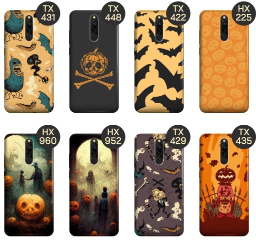 ЧЕХОЛ ДЛЯ XIAOMI REDMI 8 С УЗОРАМИ НА ХЭЛЛОУИН, ЗОМБИ, ТЫКВЫ, ЧЕРЕПА, ВЕДЬМЫ, ЧЕХОЛ