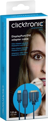 CLICKTRONIC DisplayPort DP - кабель DVI-D (24+1) 3м