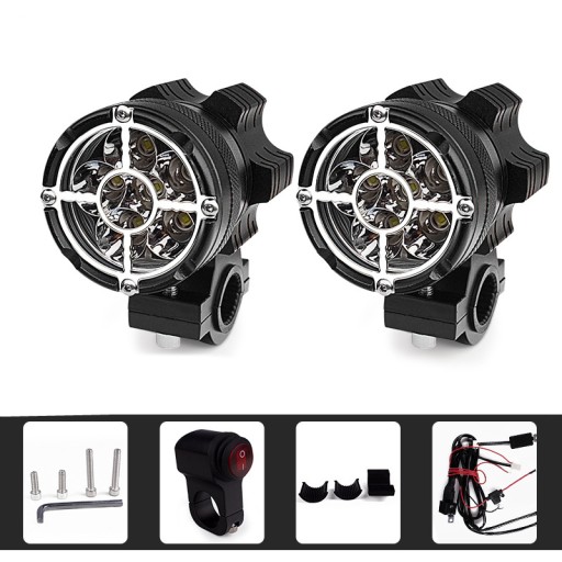 2 x ГАЛОГЕННЫЕ ЛАМПЫ ОТРАЖАТЕЛЬ V6X 6 LED CREE 60 Вт