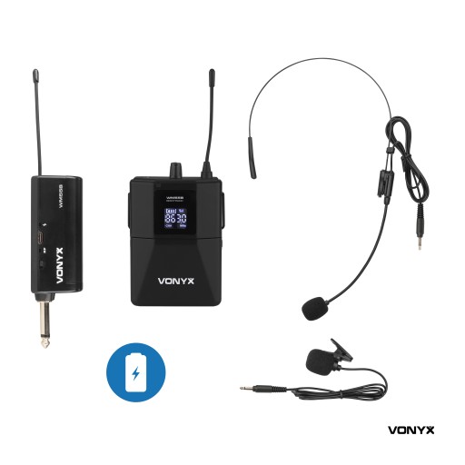 Беспроводной поясной микрофон, приемник P&P с зажимом, 863–865 МГц UHF