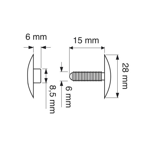 Złączka zaciskana ? 28 mm dł 15 mm Biały 10 szt