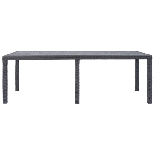 vidaXL Stół ogrodowy, 220x90x72 cm, plastikowy, brązowy