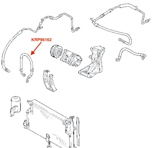 Шланг кондиционера VW PASSAT B3 B4 3A0820739C