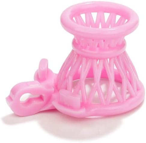 MAŁY RÓŻOWY PAS CNOTY INVERTED CHASTITY CAGE 4 RINGI