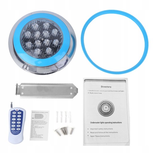 12LED 12W AC12V Настенный светильник для бассейна с дистанционным управлением