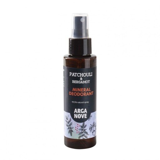 Dezodorant mineralny ałunowy spray Paczula Bergamotka 100ml Arganove