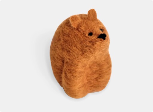 Zestaw kreatywny do nauki filcowania dla dzieci - miś 10cm Agna Wool Art