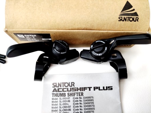 НОВЫЕ манетки SUNTOUR X-1, 7-ступенчатые, индекс SL-X102-R7/L, винтажные, NOS