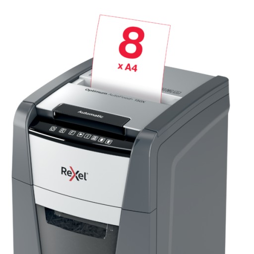 Niszczarka Rexel Optimum AutoFeed+ 150X, ścinki 4x