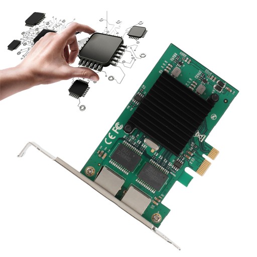 Двухпортовая сетевая карта Gigabit Ethernet PCI-E