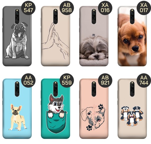 ETUI DO XIAOMI REDMI 8 WZORY PSY PIESKI PSIAKI OBUDOWA POKROWIEC CASE