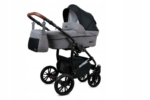 Коляска BabyLux OPTIMAL ALU 2в1, гондольная коляска с сумкой, легкая