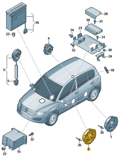 НЧ ПЕРЕДНИЙ VW TIGUAN I 5N0035454B ОРИГИНАЛ