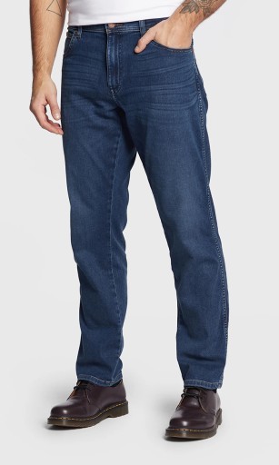 Wrangler TEXAS SLIM Silkyway EPIC SOFT ELASTYCZNE SPODNIE JEANSOWE W32 L30