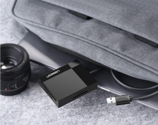 Кардридер Ugreen USB 3.0 SD/micro SD/CF/MS черный (30231)