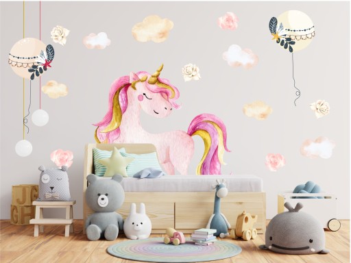 Наклейки на стену с изображением балерины PASTEL UNICORN